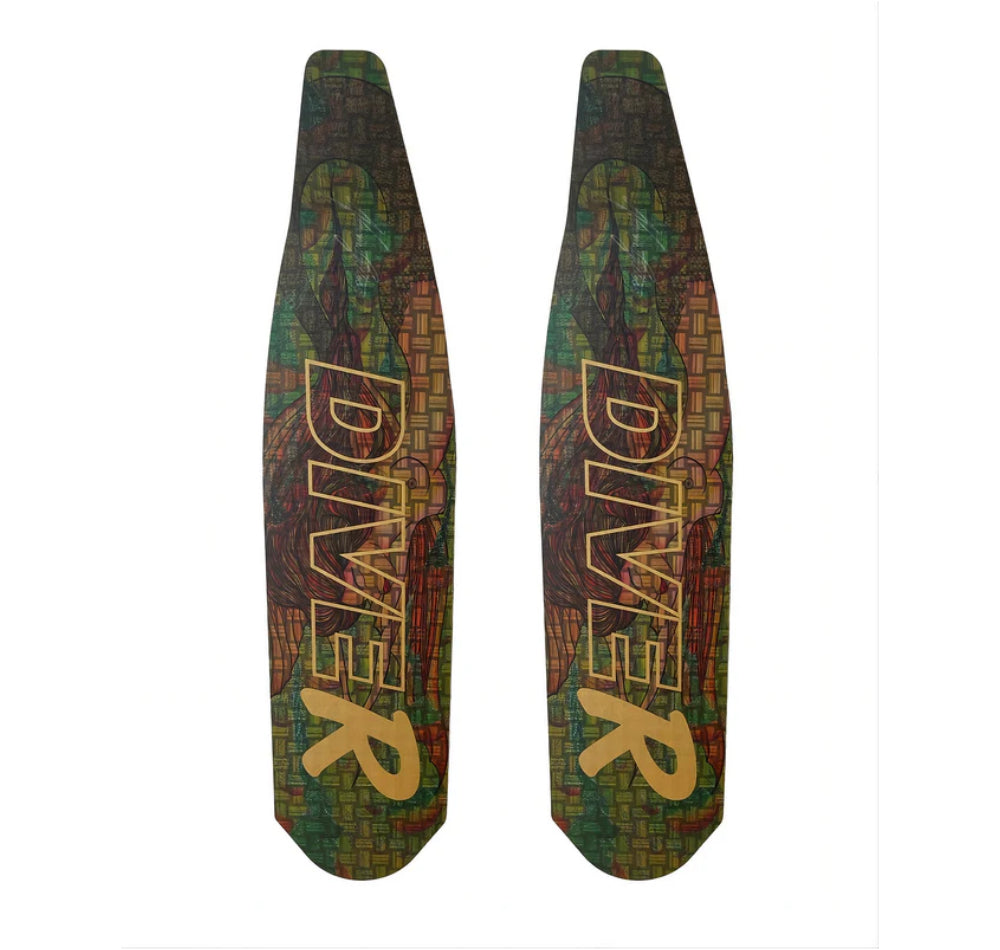 DiveR Carbon V2 Blades Green Mermaid