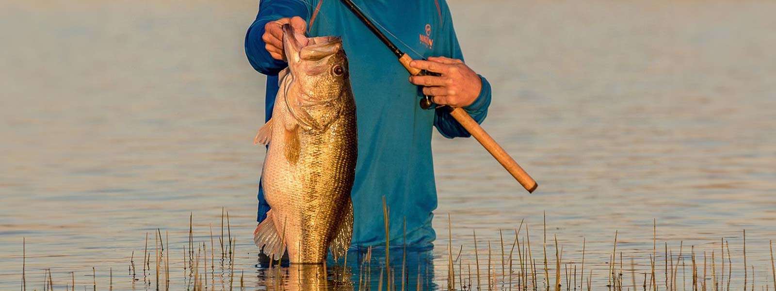 Best Bass Fishing Gear desktop man holding bass out of water