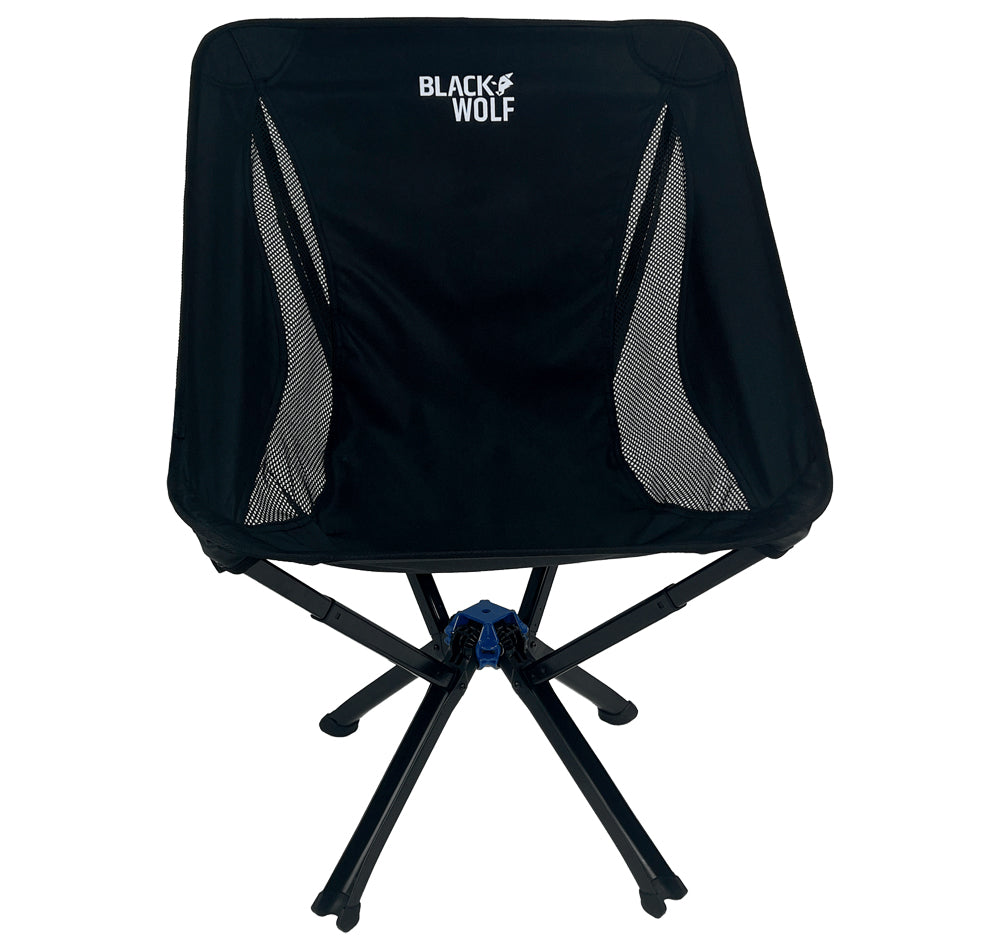 Black Wolf Quick Fold Lightweight Chair Front