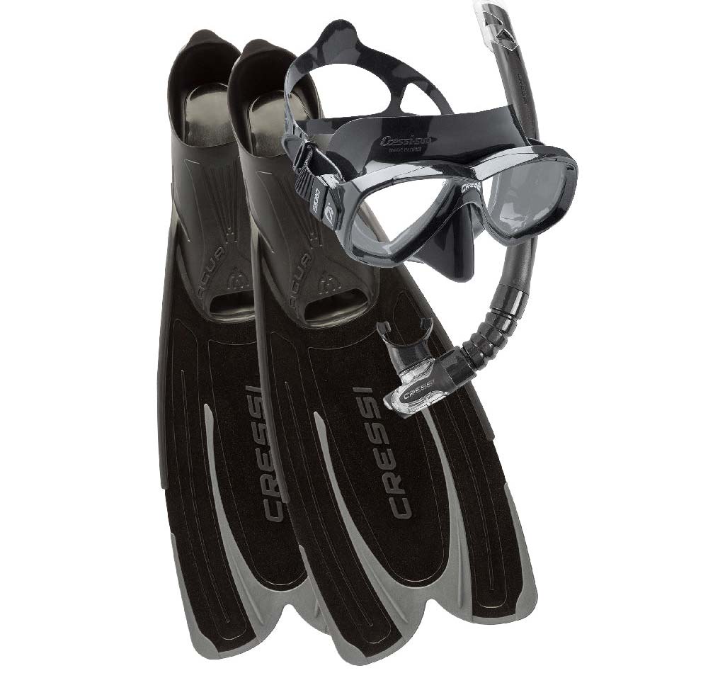 Cressi Agua + Perla + Gamma MSF Set Black