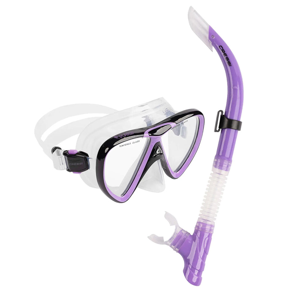 Cressi Ikarus + X-Hale Mask Snorkel Set Clear/Lilac