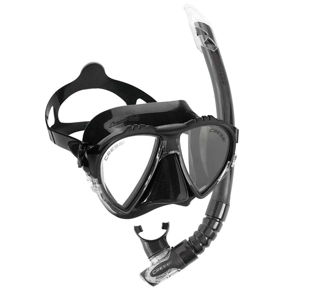 Cressi Matrix Mask & Snorkel Set Black