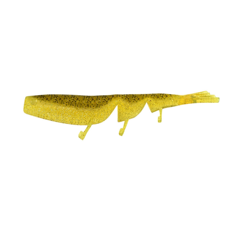 Daiwa Bait Junkie 3&quot; Prawn Soft Plastics Lemongrass UV