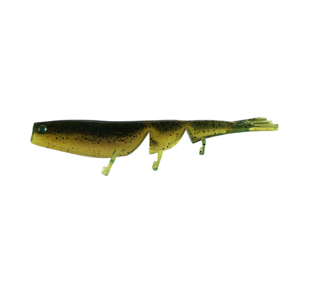 Daiwa Bait Junkie 3&quot; Prawn Soft Plastics Olive Oil UV