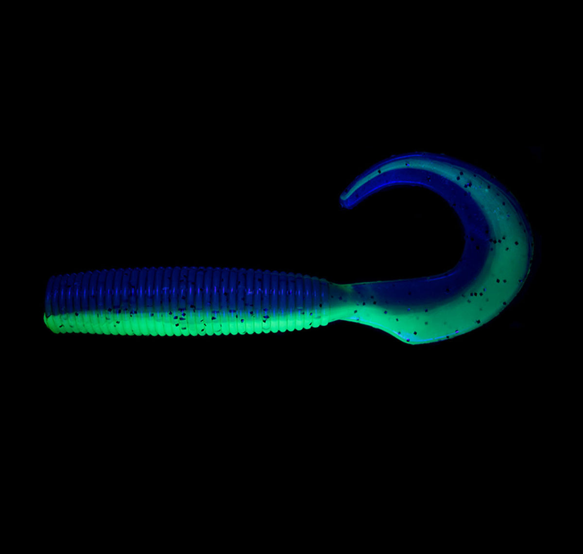 4&quot; Grub GP Chartreuse UV Under UV Light