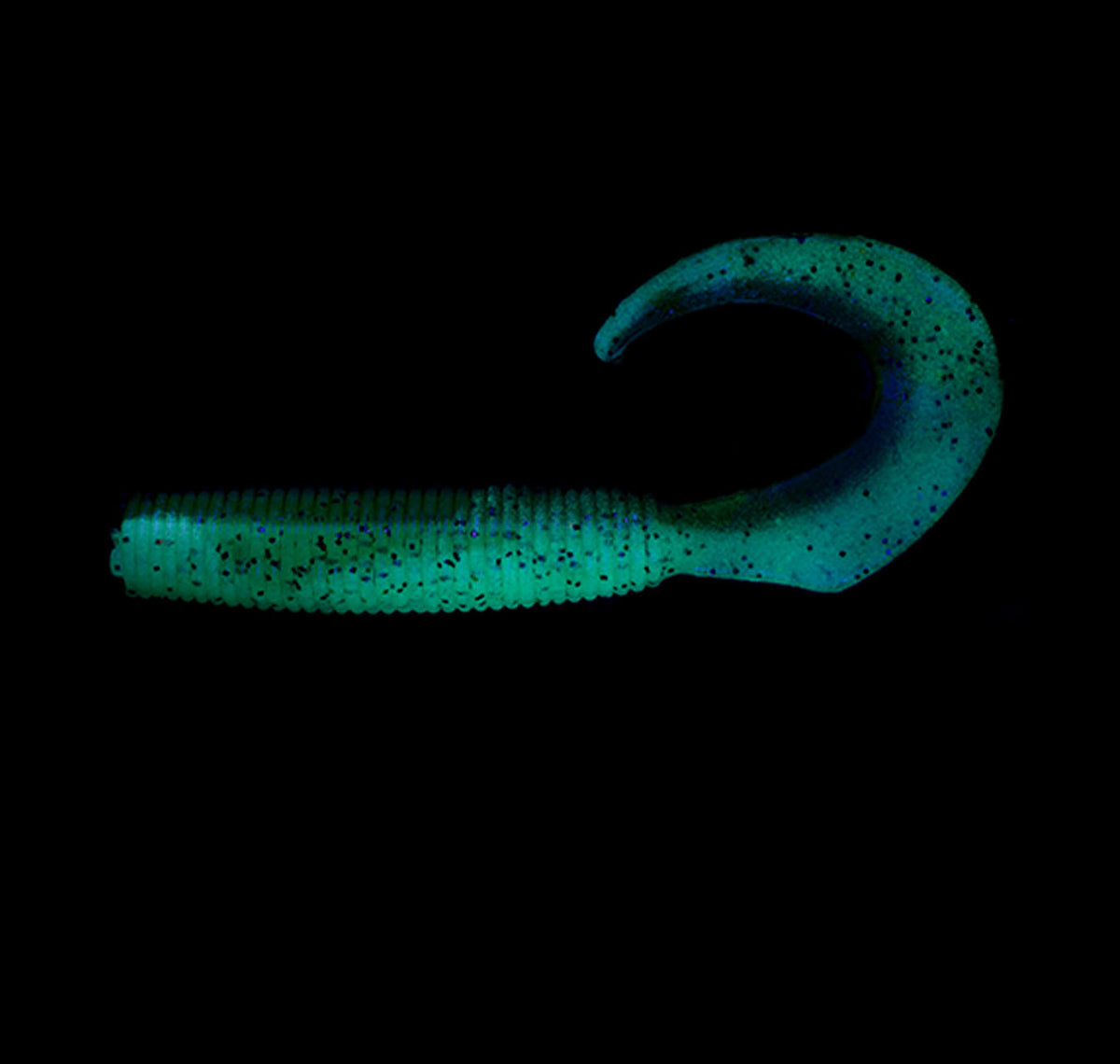 4&quot; Grub Red Bait Glow Under UV Light