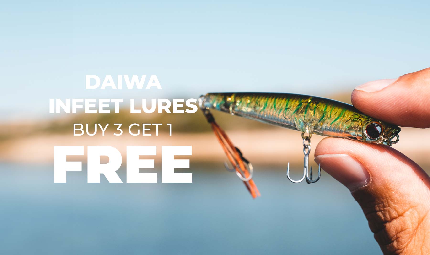 Daiwa Infeet Lures Buy 3 Get 1 Free Mobile Banner Image