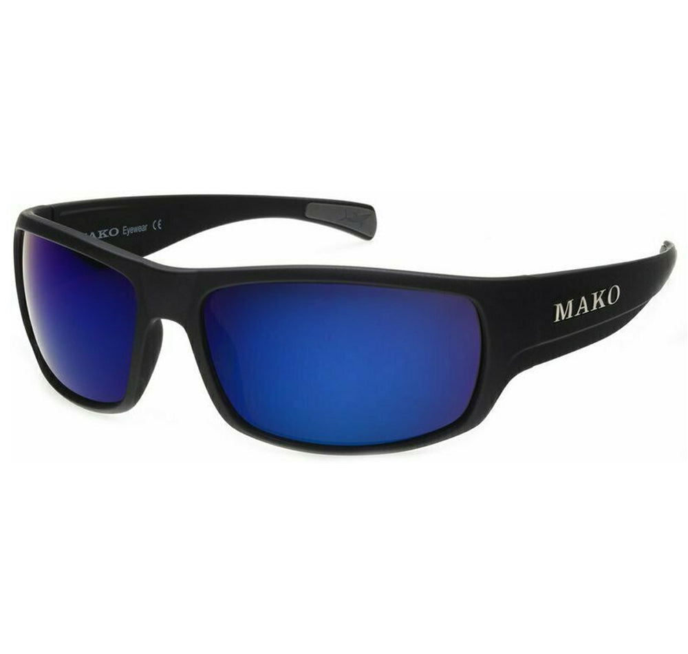 Mako 9581 Escape Matte Black HD Sunglasses Brown/Blue Mirror