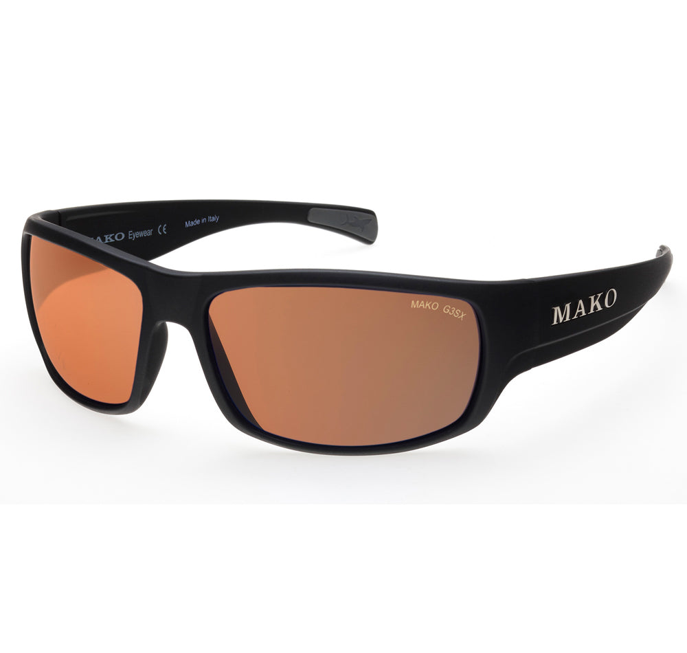 Mako 9581 Escape Matte Black HD Sunglasses Brown/Blue Mirror
