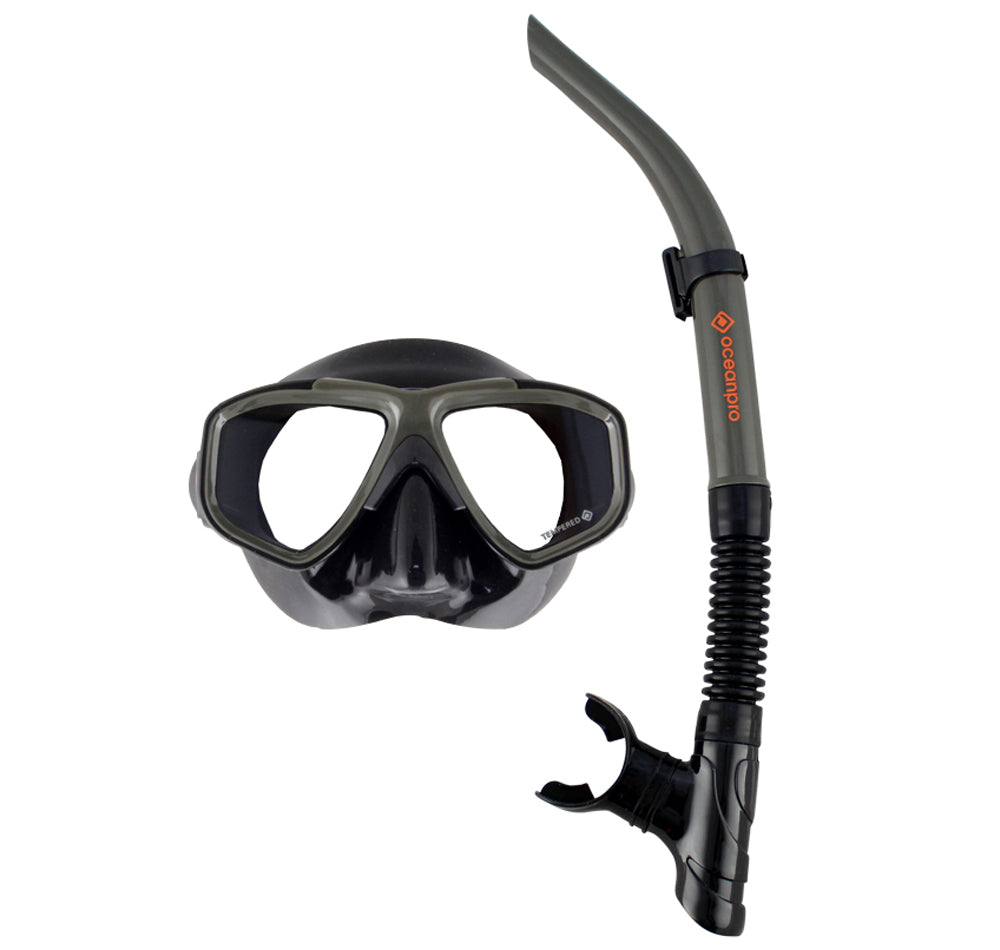 Ocean Pro Eclipse Mask and Snorkel Set Orange