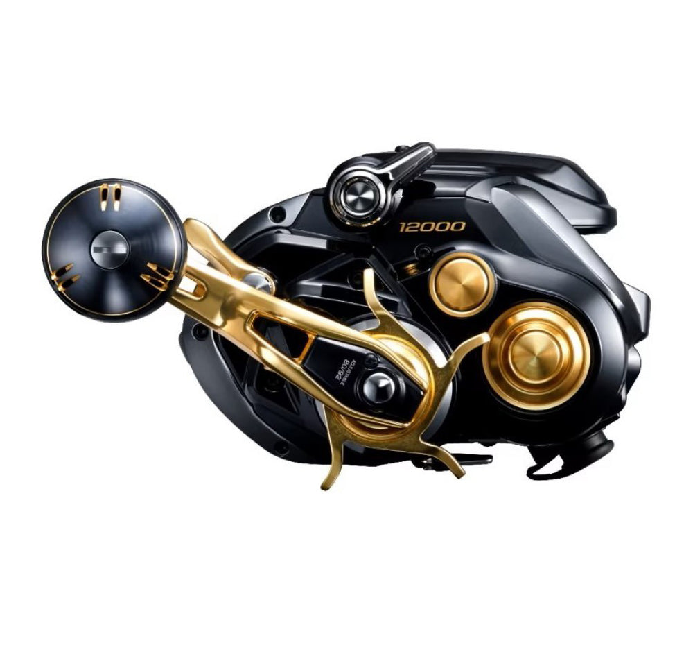 Shimano Beastmaster MD 12000 Electric Reel Handle Side View