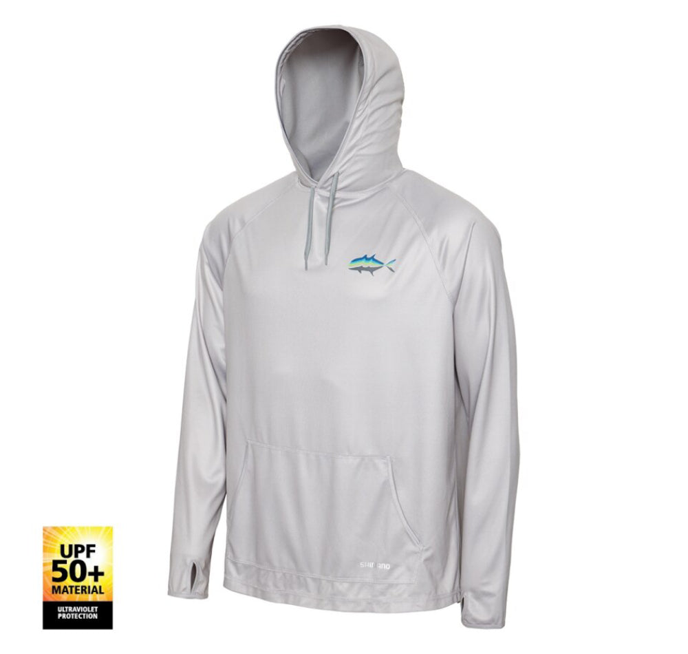 Shimano Hooded Tech Tee Grey GT