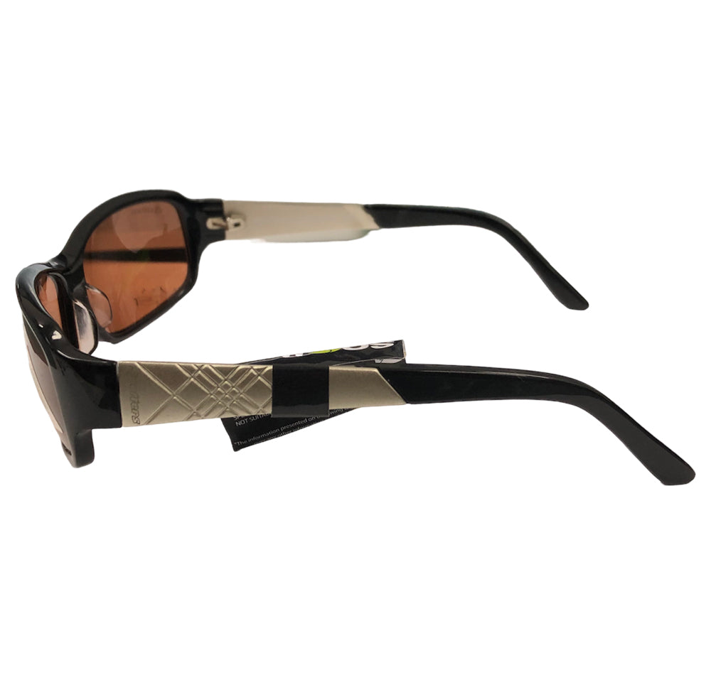 Spotters Amber Black Penetrator Polarised Sunglasses Front
