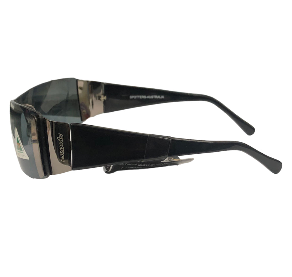 Spotters Capri Black Polarised Sunglasses Side