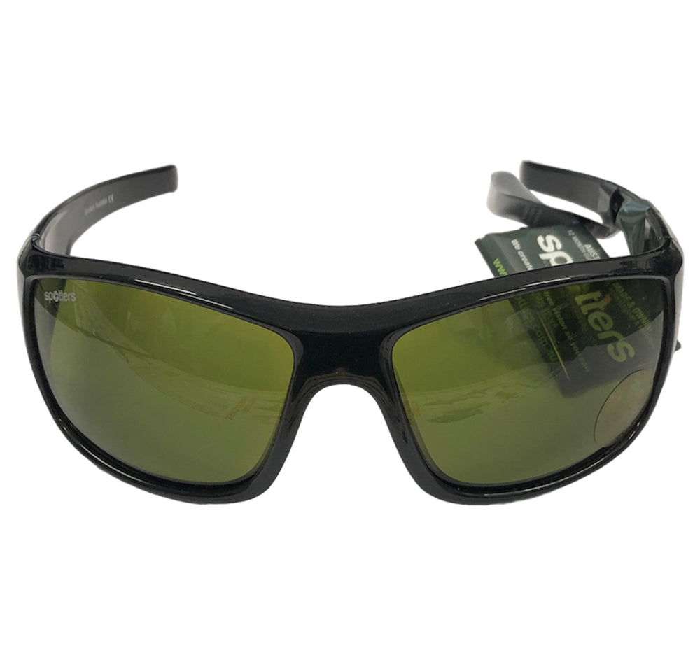 Spotters Droid Gloss Emerald Black Polarised Sunglasses