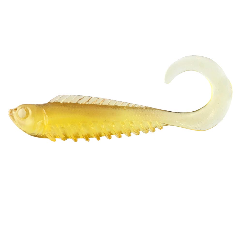 Squidgies IFish Series Wriggler Soft Plastics Colour Amber Clear