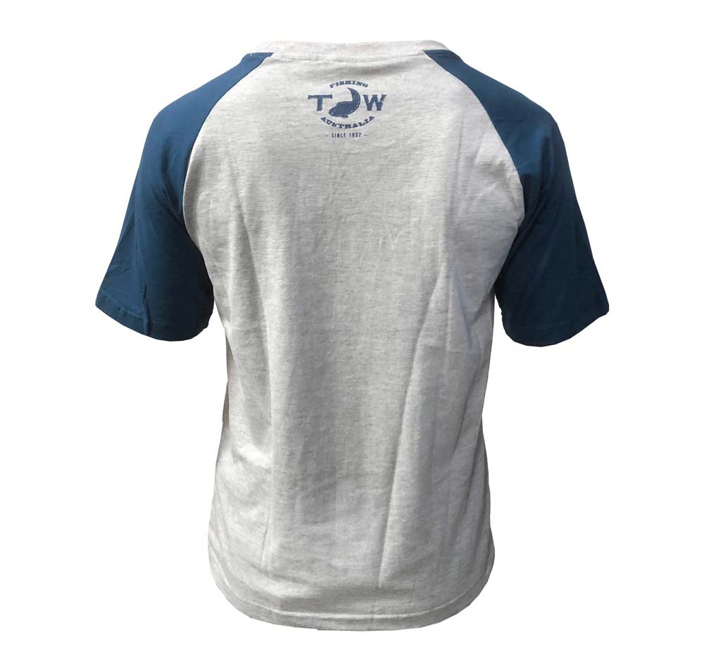 Tackle World Raglan T-Shirt Navy Back