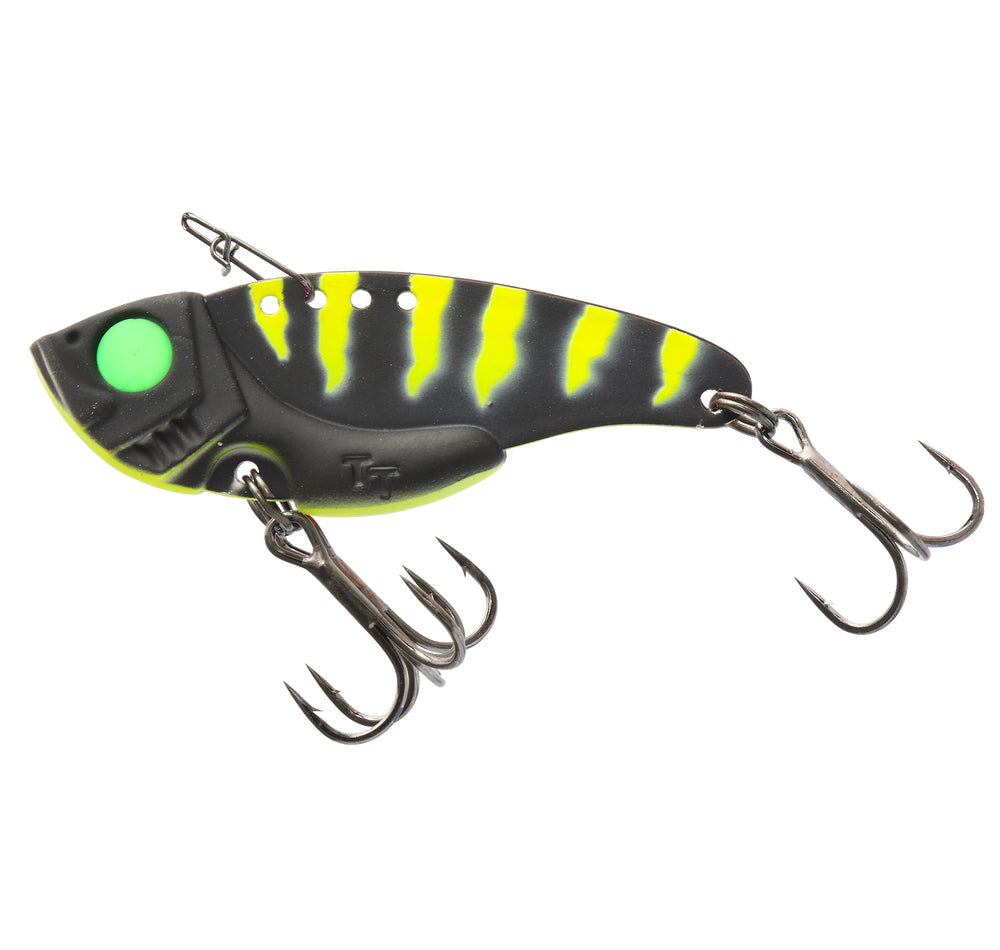 TT Switchblade+ 37mm Metal Vibe Lure Blacktreuse