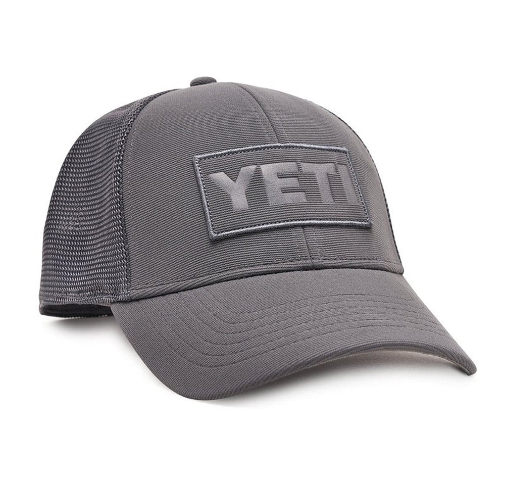 Yeti Grey On Grey Patch Trucker Hat side