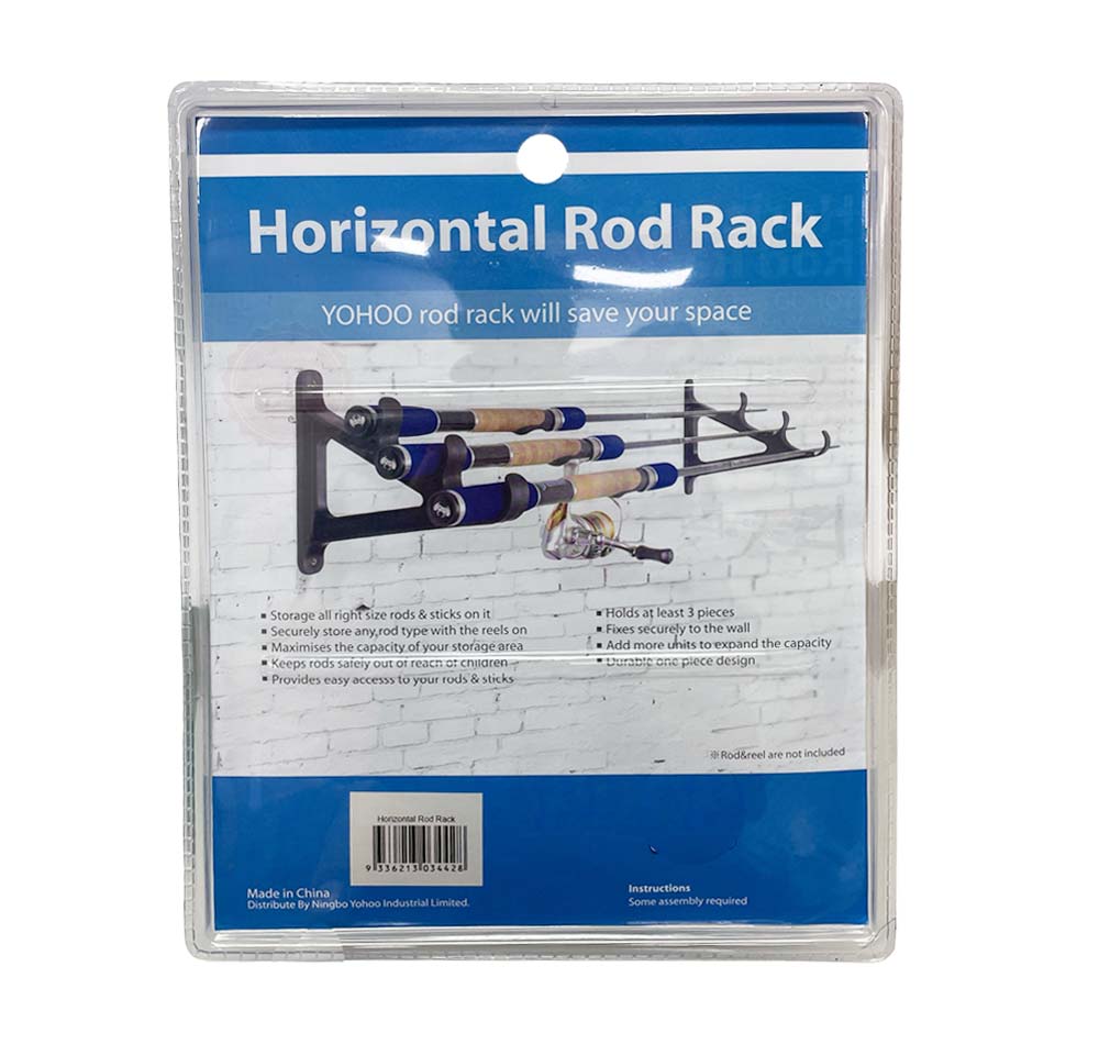 Yohoo Horizontal Wall Mount Rod Rack Back