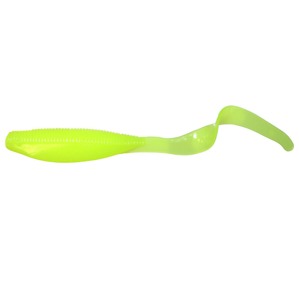 ZMan StreakZ Curly TailZ 5&quot; Soft Plastics Hot Chartreuse