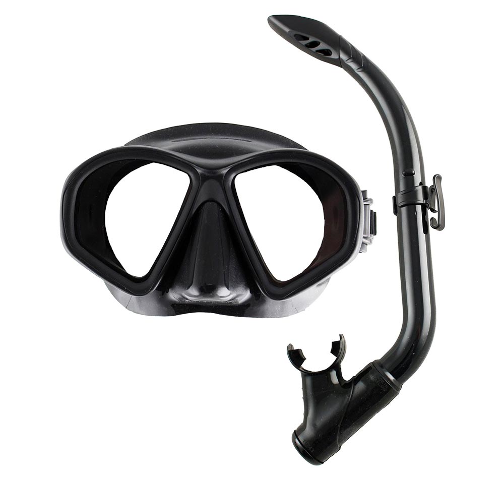 Ocean Hunter Phantom Youth Mask &amp; Snorkel Combo Black