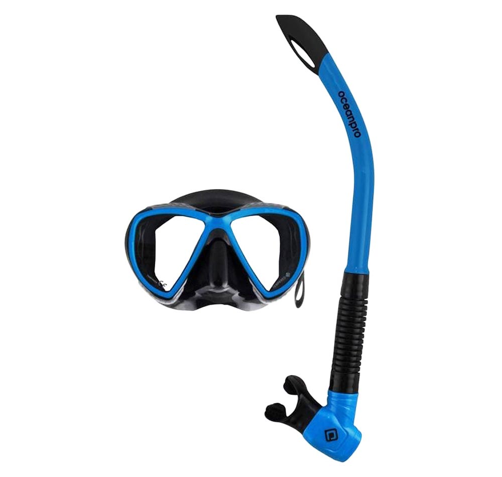 Ocean Pro Yongala Mask & Snorkel Combos Colour Black Blue