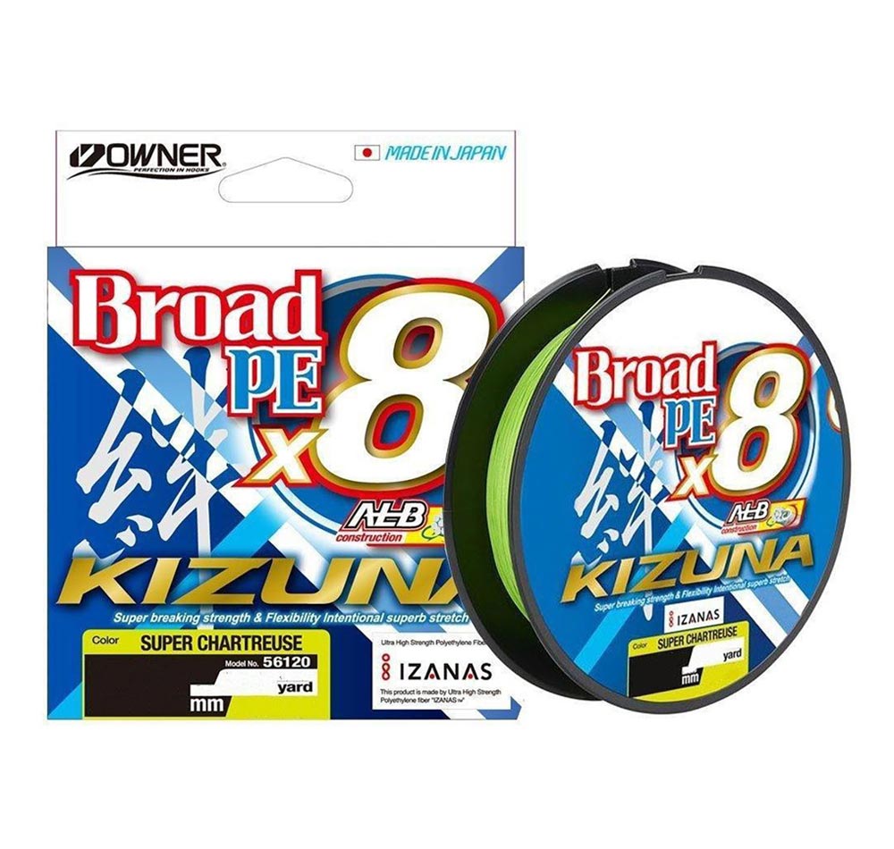 Owner Kizuna Broad PE X8 Braid 300yd