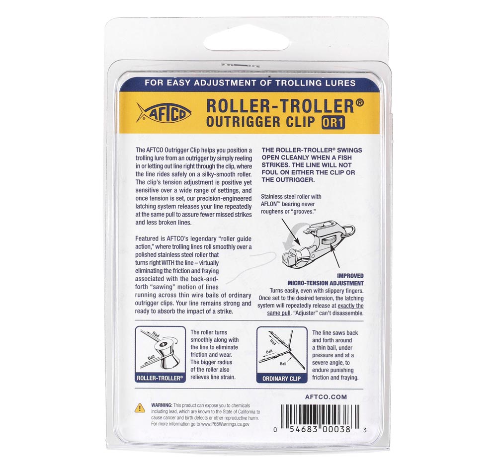 AFTCO Roller Troller Outrigger Clips OR1