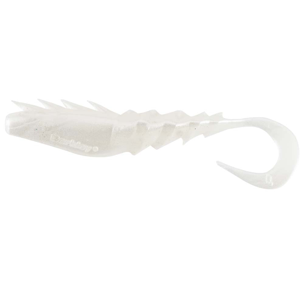 Berkley Gulp Nemesis Prawn Curl Tail Soft Plastics Colour Pearl White