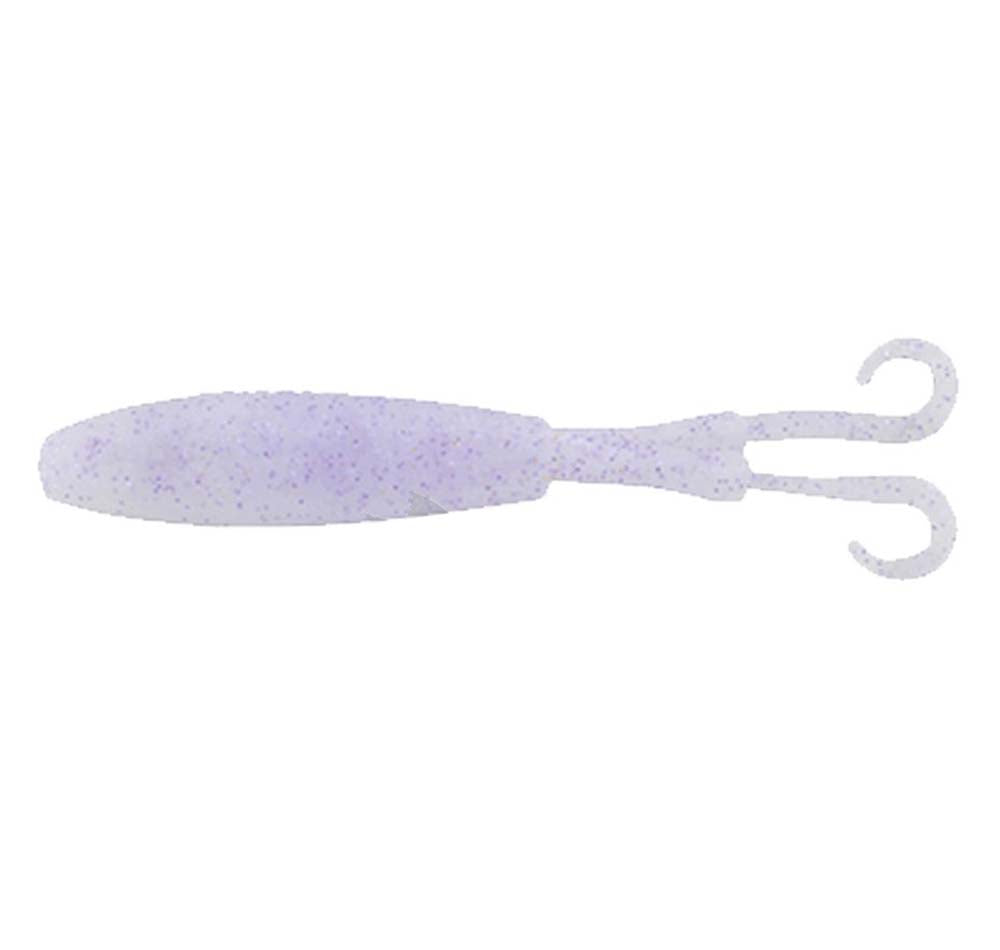 Berkley Gulp Twin Tail Minnow 3&quot; Soft Plastics Clear Lavender Pink Holo