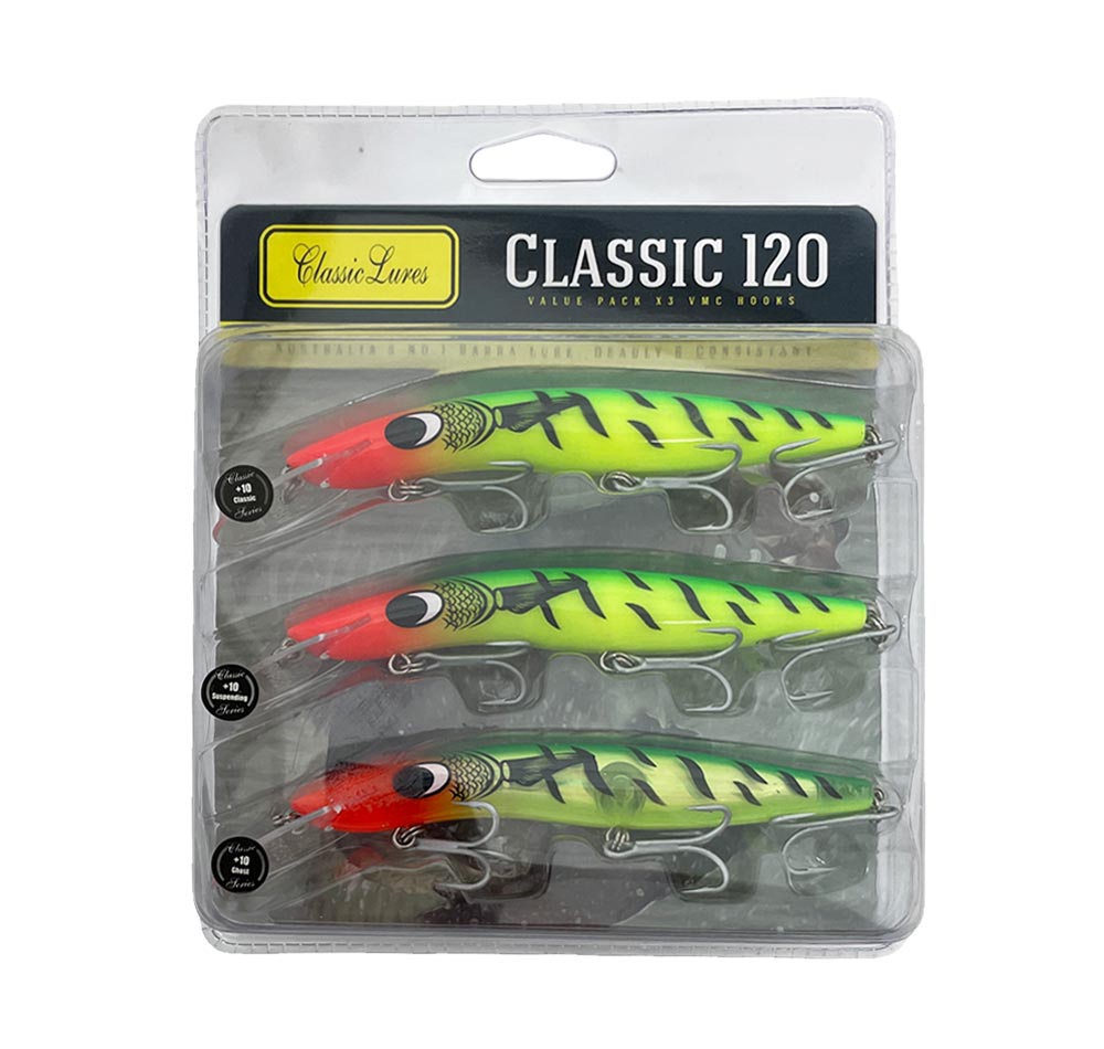 Classic Lures Classic 120 +10 Barra Lure 3 Pack
