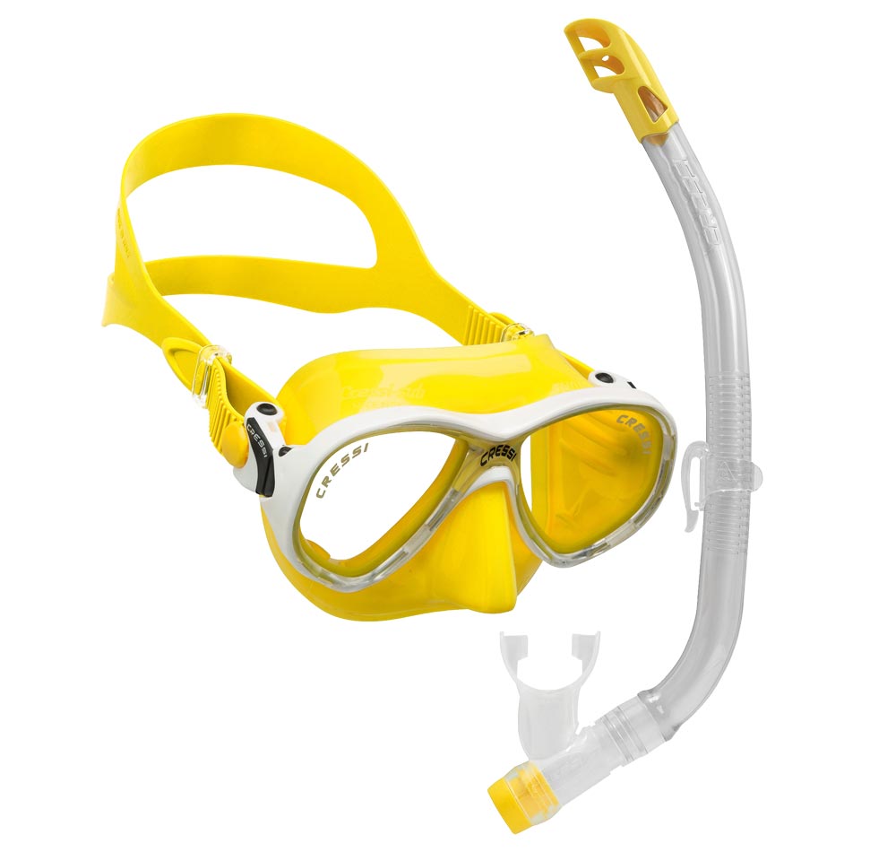 Cressi Marea VIP Jnr Mask and Snorkel Set Yellow