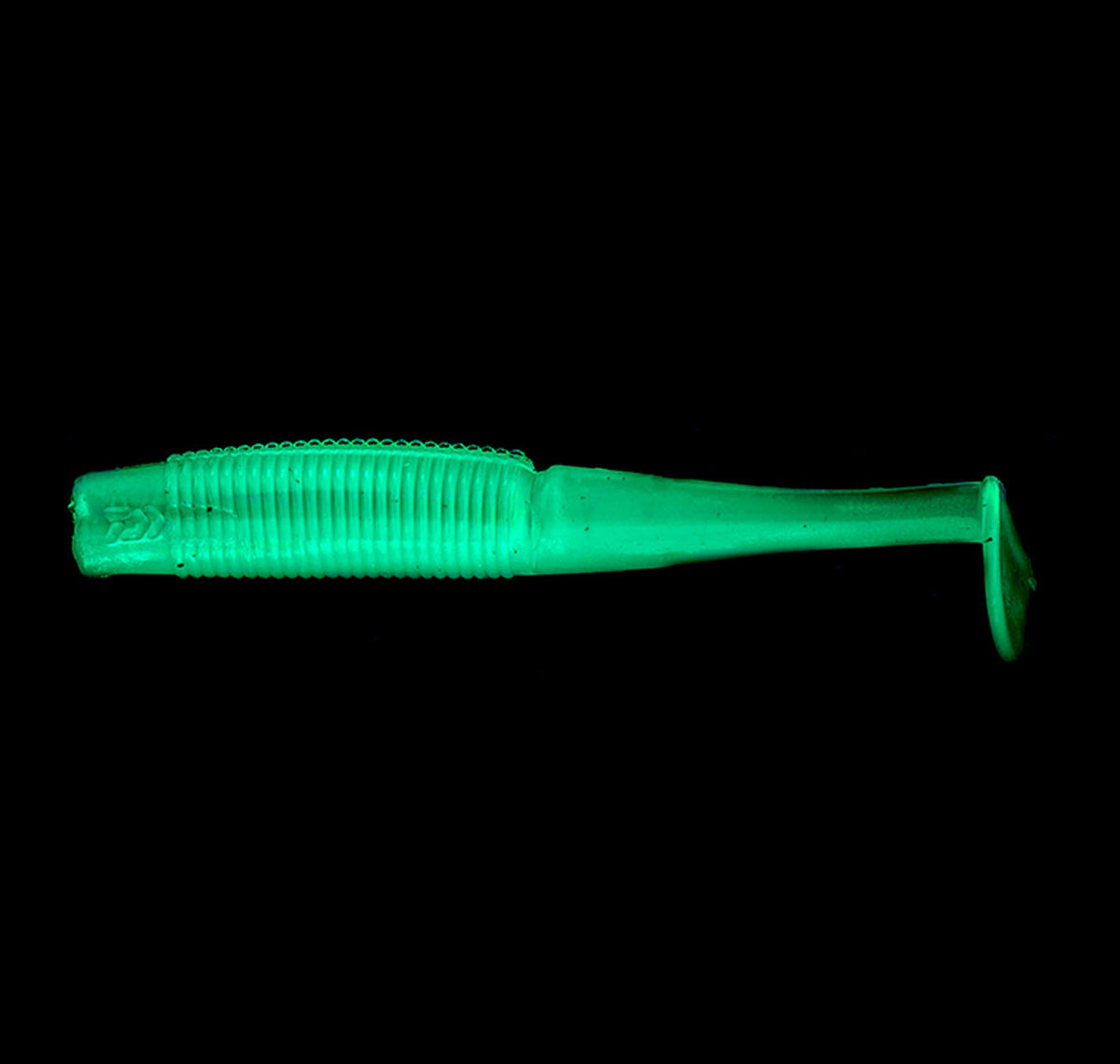 Daiwa Bait Junkie Minnow 2.5&quot; Soft Plastics Pearl Watermelon Under UV Light