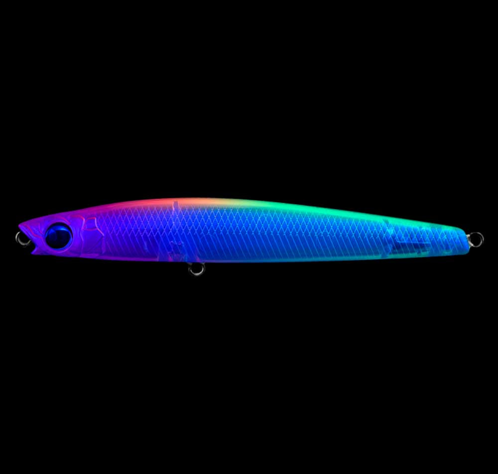 Daiwa Infeet Slippery Dog 80F TG Tune Lure Clown Under UV Light