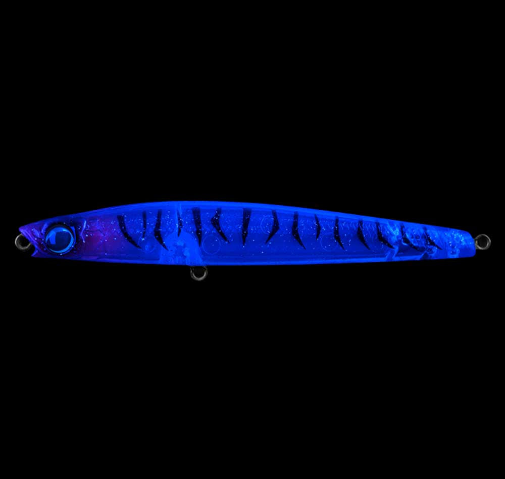 Daiwa Infeet Slippery Dog 80F TG Tune Lure Ebi Under UV Light