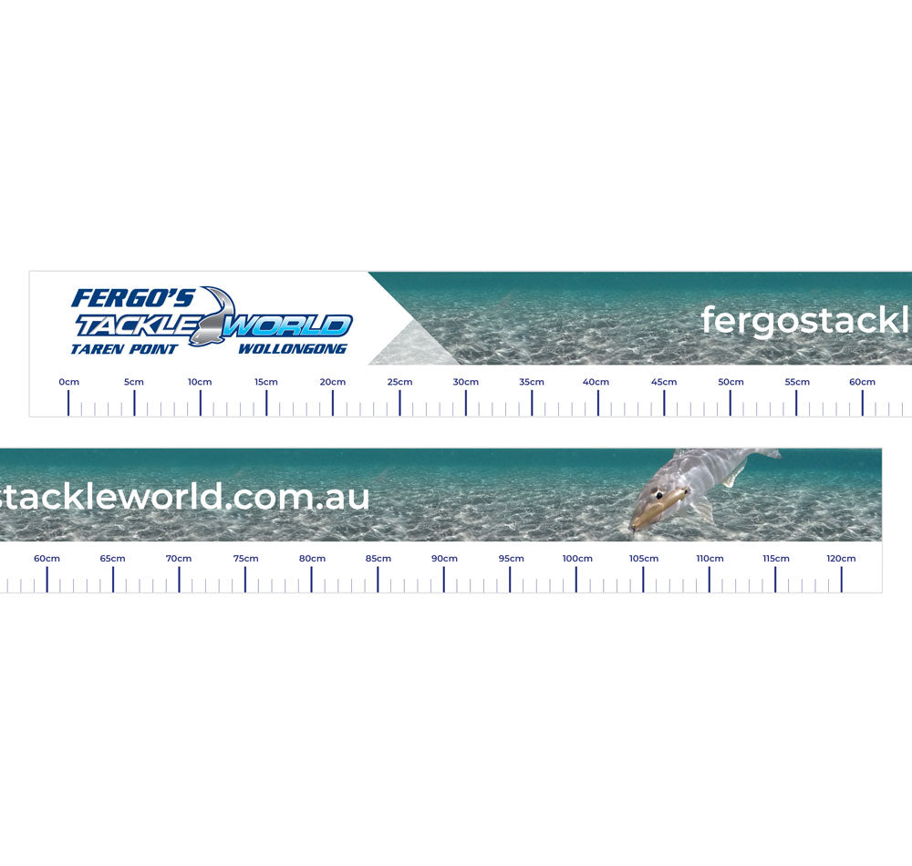 Fergo&#39;s Tackle World 120cm Fish Measuring Sticker - Whiting