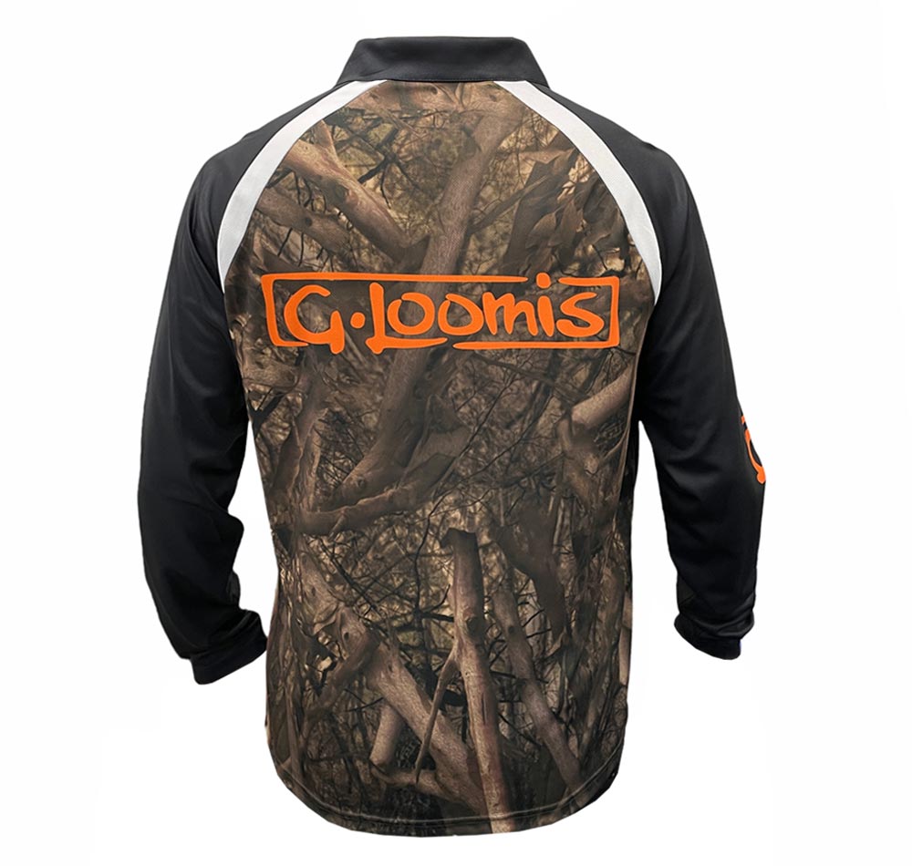 G Loomis Forest Camo Sublimated Fishing Shirt Back