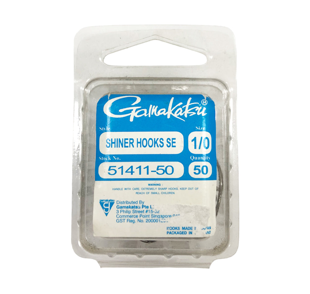 Gamakatsu Shiner Hooks 50pk size 1/0