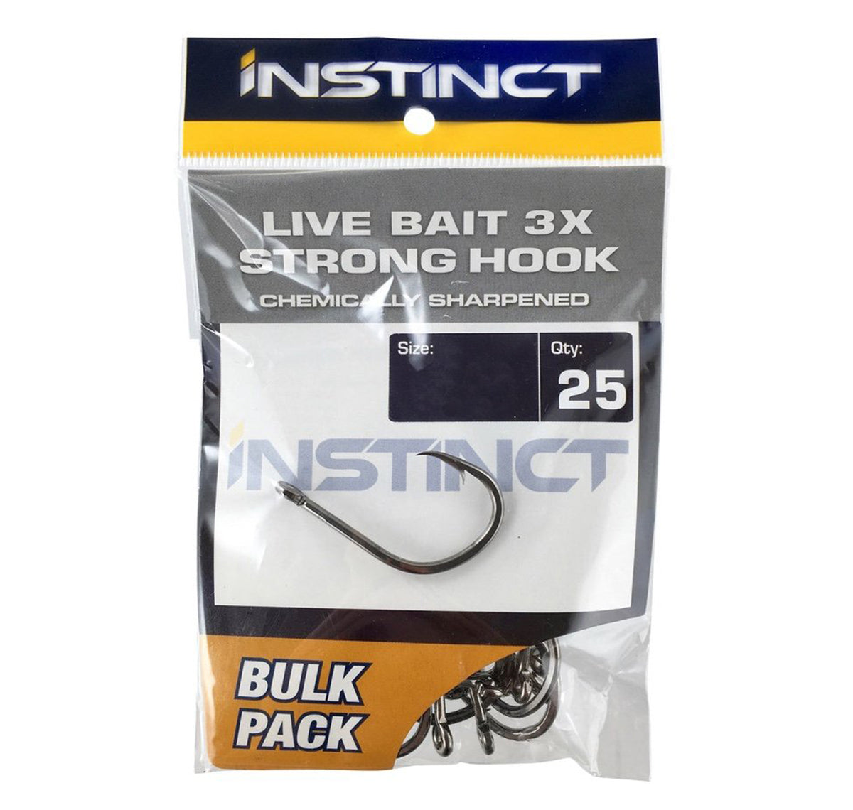 Instinct Live Bait 3X Hooks Qty 25