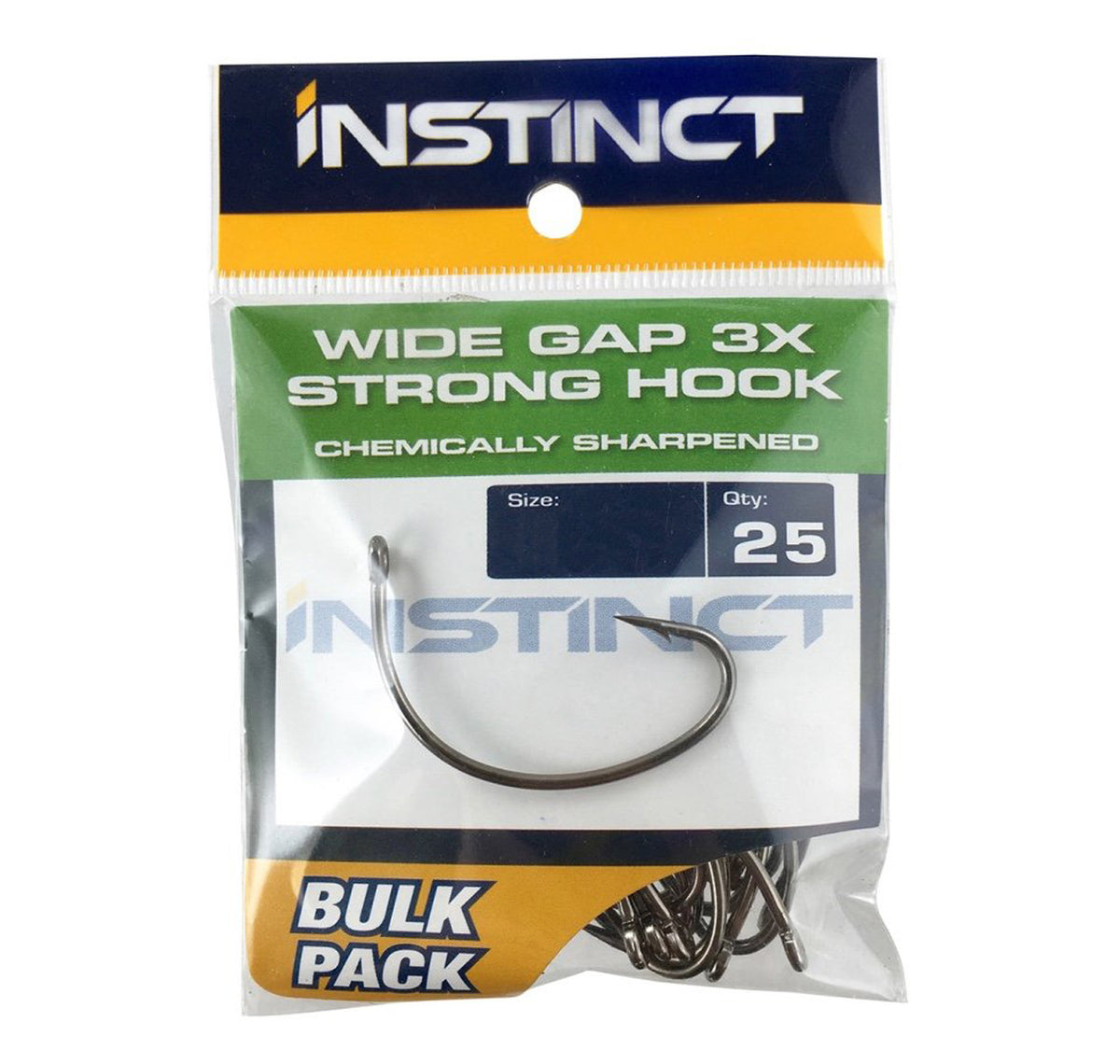 Instinct Wide Gap 3X Hooks Qty 25