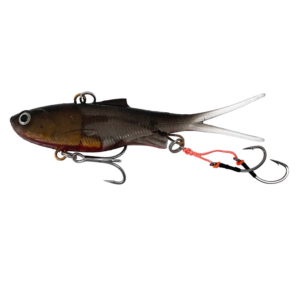 Samaki Vibelicious Fork Tail Soft Vibe Colour Redskin with Assists