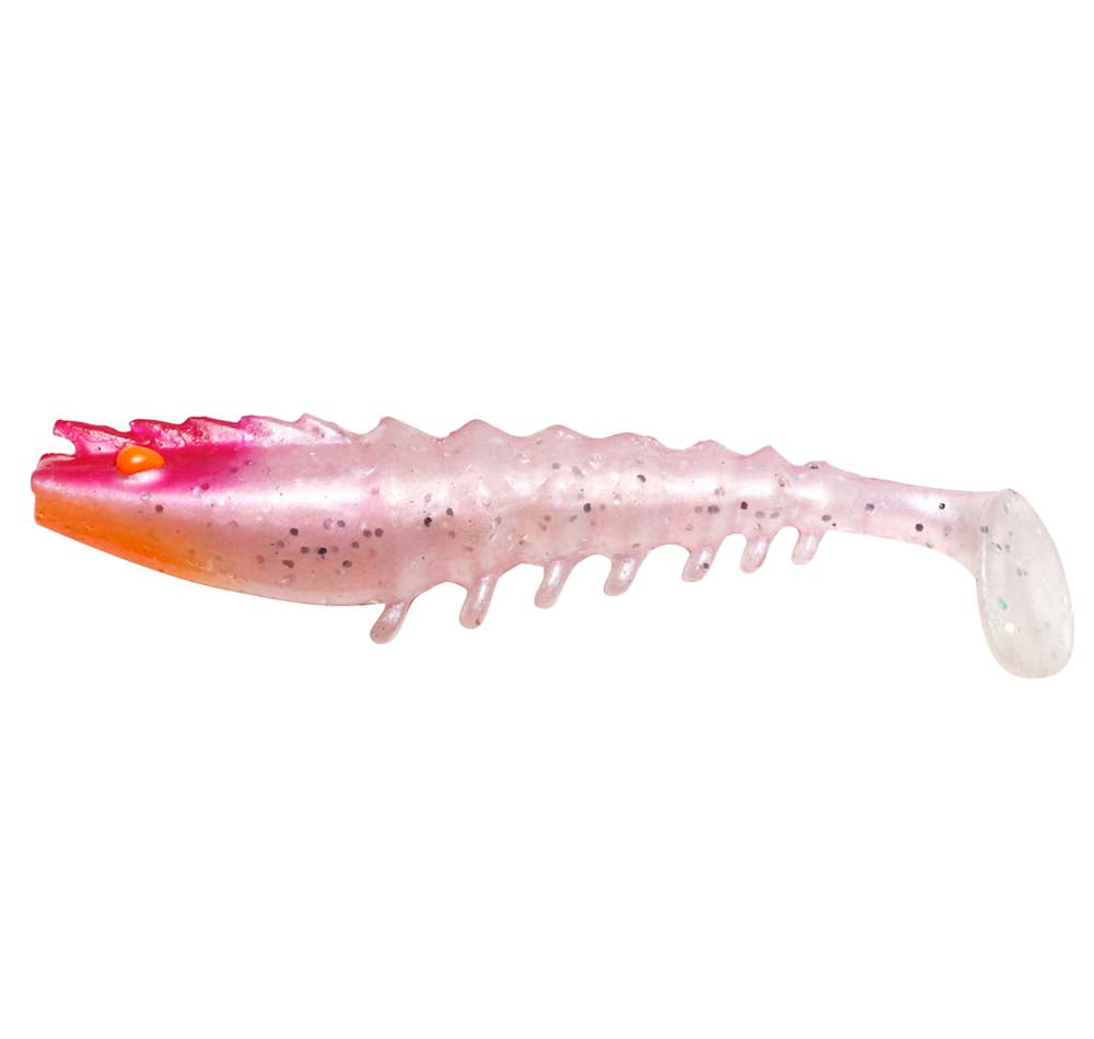 Squidgies Prawn Paddle Tail Soft Plastics Colour Sunrise