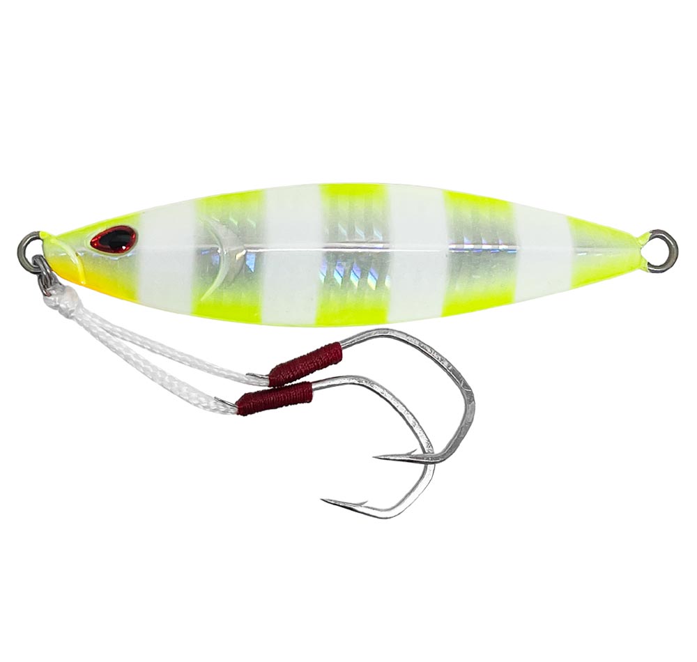 Storm Gomoku Koika Jig 150g UV Chartreuse Glow Zebra